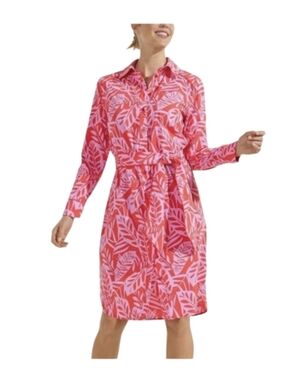 Coolibar Kitts Shirt Dress Pink Sun-protective Button-down UPF 50+ Resortwear
